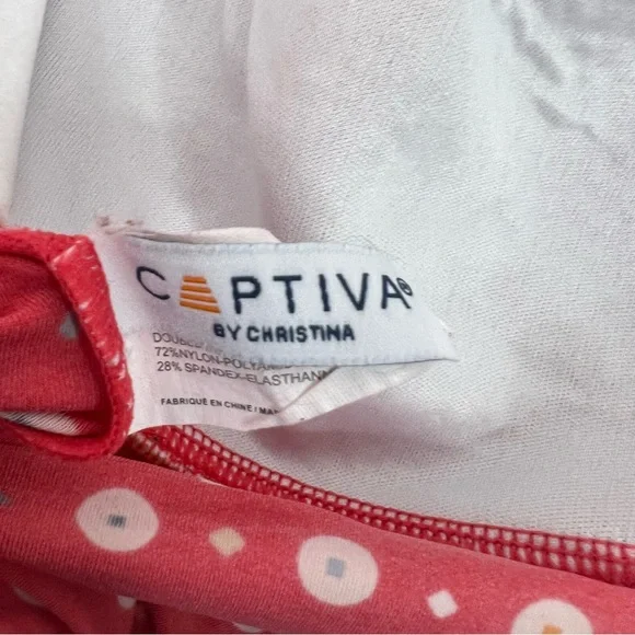 Captiva by Christina bikini tankini top shirt dotted Polka Dot Women's Top - Picture 10 of 13